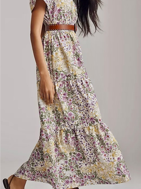 Anthropologie Dresses & Skirts - NEW Anthropologie The Somerset Maxi Dress Anthropologie V Neck Lilac Floral 2-4